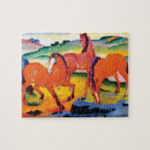 Puzzle Les Chevaux rouges par Franz Marc (Horizontal)