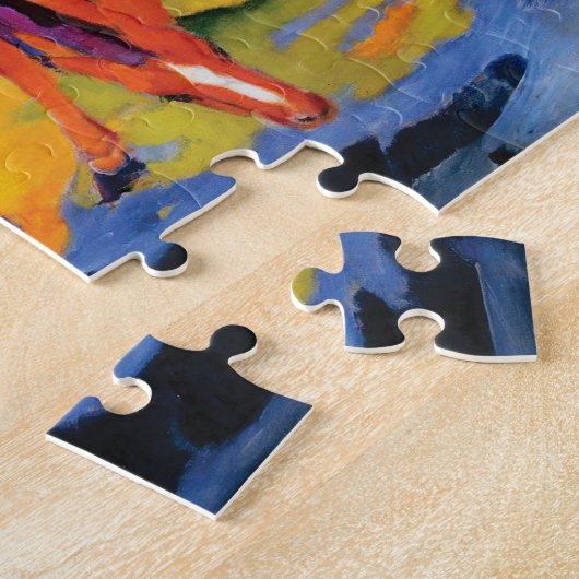 Puzzle Les Chevaux rouges par Franz Marc (Côté)