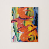 Puzzle Les Chevaux rouges par Franz Marc (Vertical)