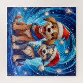 Puzzle Les Chiens Fêtent avec Délice (Horizontal)