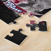 Puzzle Les chiens rouges, blancs et bleus de Pitbull (Côté)