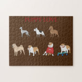Puzzle Les chiots aiment les enfants puzzle. (Horizontal)