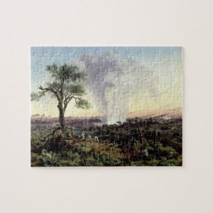 Puzzle Les chutes Victoria au lever de soleil, avec "de
