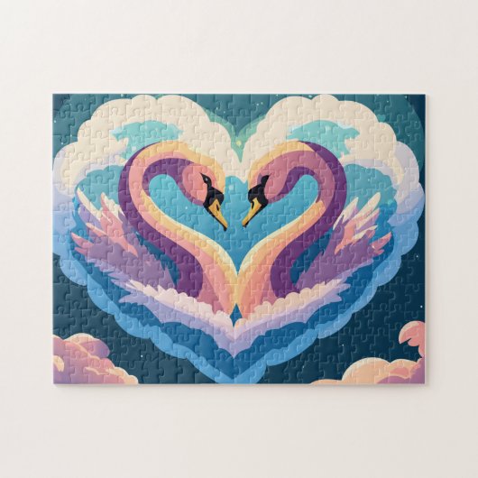 Puzzle Les cygnes amoureux (Horizontal)