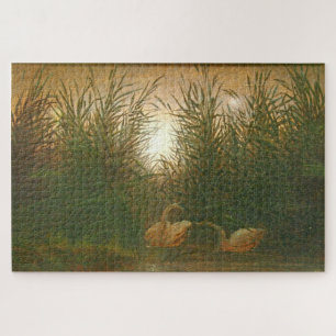 Puzzle Les cygnes dans les roseaux par Caspar David Fried