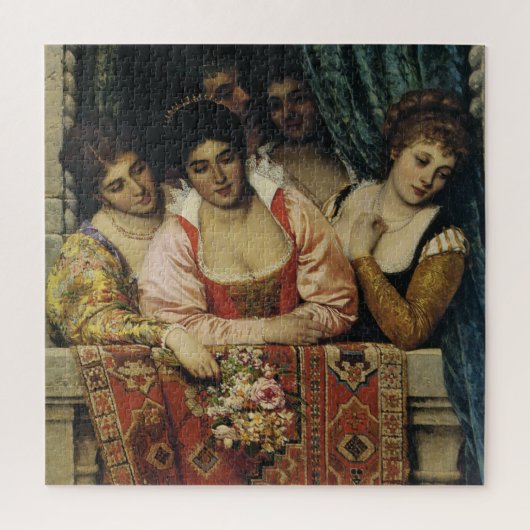 Puzzle Les dames italiennes de la Renaissance sur un balc (Vertical)
