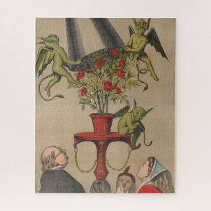 Puzzle Les Démons Verts Retirant La Couverture Du Bouquet