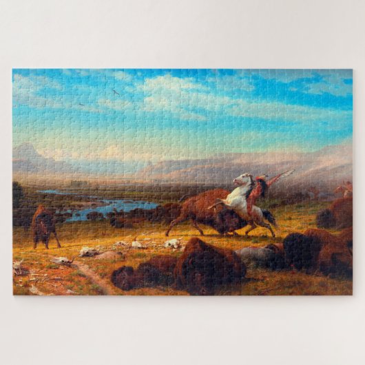 Puzzle Les Derniers des Buffles Albert Bierstadt 1888 (Horizontal)