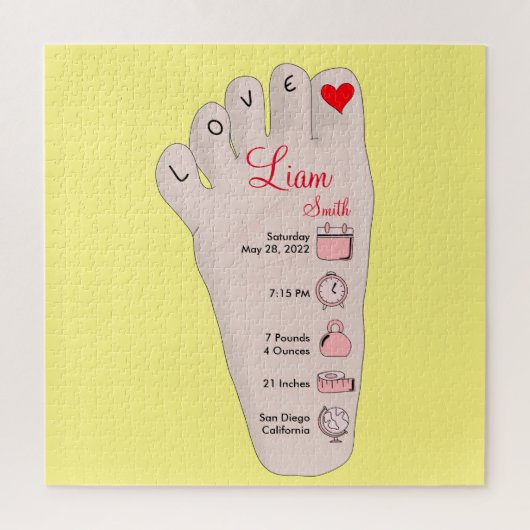 Puzzle Les détails de Birth Stats (Vertical)