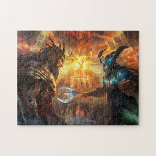 Puzzle Les dieux Heimdall et Loki se battant à Ragnarök