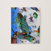 Puzzle Les enfants afro-américains sur le poisson volant (Vertical)