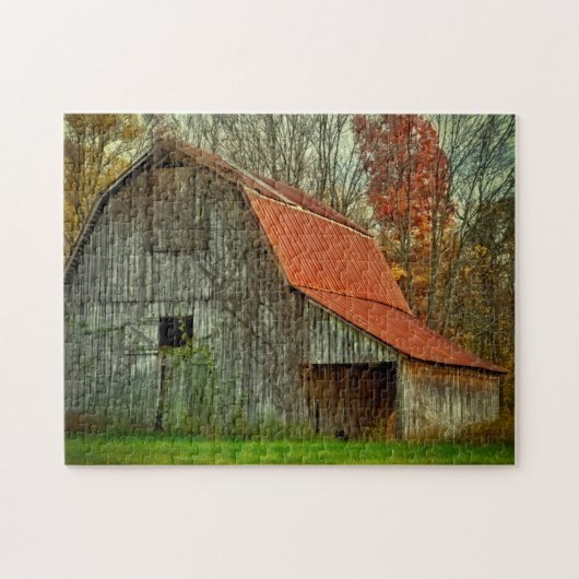 Puzzle Les Etats-Unis, Indiana. paysage rural, grange (Horizontal)