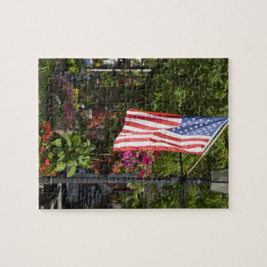 Puzzle Les Etats-Unis, New York, Lewiston. Drapeau (Horizontal)