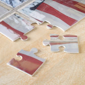 Puzzle Les Etats-Unis, Orégon, Shaniko. Drapeau dans la (Côté)