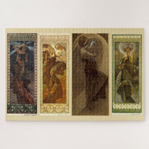 Puzzle Les étoiles et la lune - Alphonse Mucha Art
