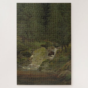 Puzzle Les Evergreens au bord de la cascade - Friedrich