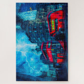 Puzzle Les Fameux Bus Red London. (Vertical)