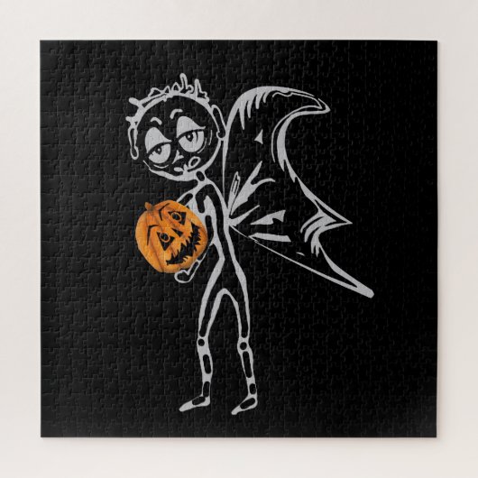 Puzzle Les Fées citrouilles Se Amusent À Halloween (Vertical)