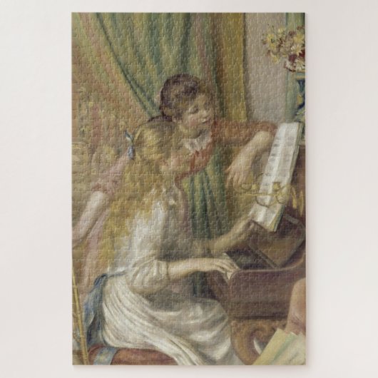 Puzzle Les filles à la peinture impressionniste de piano  (Vertical)