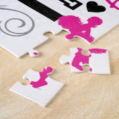 Puzzle Les filles typographie à la mode en noir et rose (Côté)