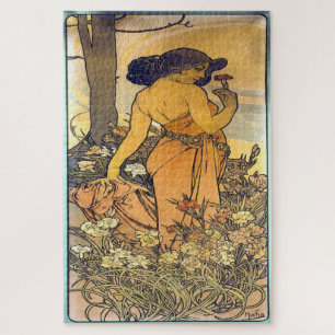 Puzzle Les fleurs - Carnation : Art Nouveau par Mucha Ed.