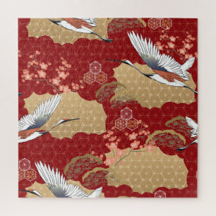 Puzzle Les fleurs japonaises de kimono