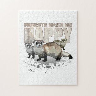 Puzzle Les furets me rendent heureux Amateur de furets mi