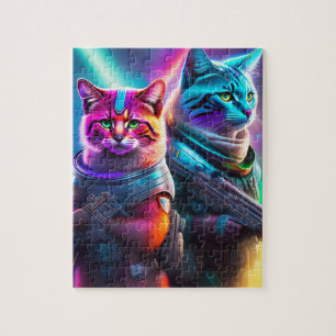 Puzzle Les guerriers scientifiques futuristes du néon