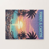 Puzzle Les îles Turques et Caïques coucher de soleil trop (Horizontal)