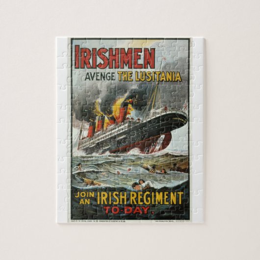 Puzzle Les Irlandais vengent l'affiche Lusitania_Propagan (Vertical)