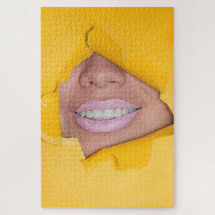 Puzzle Les lèvres du visage Sourire Jaune