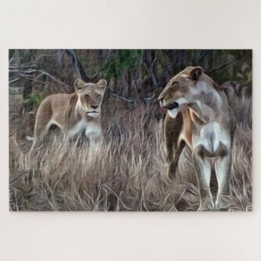 Puzzle Les lionesses (Horizontal)