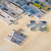 Puzzle Les maisons au coucher du soleil (Côté)