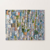 Puzzle Les maisons au coucher du soleil (Horizontal)