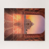 Puzzle Les monuments | Taj Mahal, Inde au coucher du sole (Horizontal)