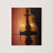 Puzzle Les moulins à vent au coucher du soleil, Kinderdij (Vertical)