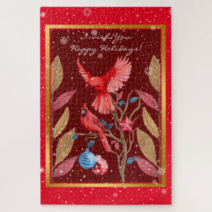 Puzzle Les oiseaux cardinaux sur la Personnaliser des arb