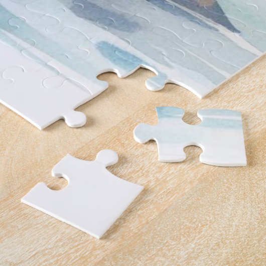 Puzzle Les oiseaux se reposent sur des rochers dans une m (Côté)