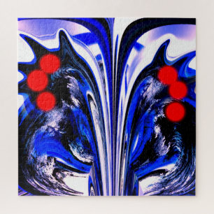 Puzzle Les orbes rouges dans l'art de la nuit