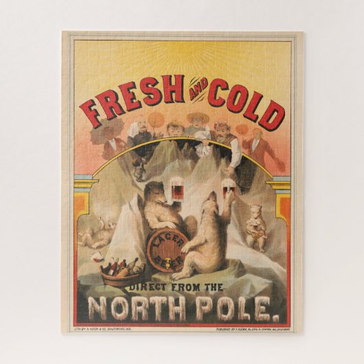 Puzzle Les Ours Polaires Apprécient Les Mugs De Bière Lag (Vertical)