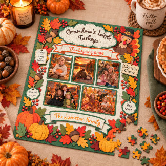 Puzzle Les petits dindes de grand-mère pour un Thanksgivi