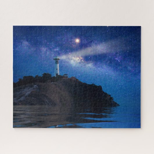 Puzzle Les phares | Phare de nuit étoilé (Horizontal)