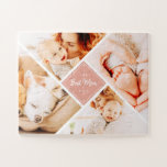 Puzzle Les photos de Best Maman Ever Modern Custom<br><div class="desc">Ce design simple et classique est composé de typographie serif et d'ajouter une photo personnalisée. "The Best Mom Ever" au milieu et entouré de quatre photos de votre mère,  maman,  mère,  maman,  maman,  etc.</div>