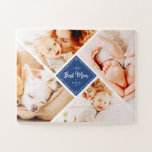 Puzzle Les photos de Best Maman Ever Modern Custom<br><div class="desc">Ce design simple et classique est composé de typographie serif et d'ajouter une photo personnalisée. "The Best Mom Ever" au milieu et entouré de quatre photos de votre mère,  maman,  mère,  maman,  maman,  etc.</div>