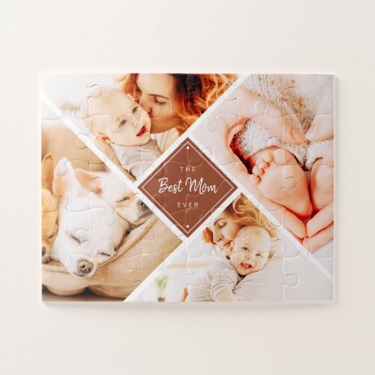 Puzzle Les photos de Best Maman Ever Modern Custom (Horizontal)