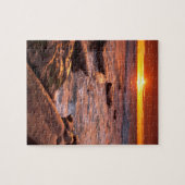 Puzzle Les piscines à marée au coucher du soleil, Califor (Horizontal)