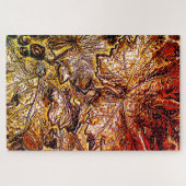 PUZZLE LES PLUS DIFFICILES FEUILLES DE GRAPE ROUGE & OR D (Horizontal)