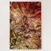 PUZZLE LES PLUS DIFFICILES FEUILLES DE GRAPE ROUGE & OR D (Vertical)