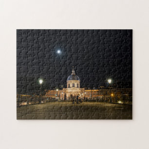 Puzzle Les promeneurs sur le pont des Arts la nuit - Pari