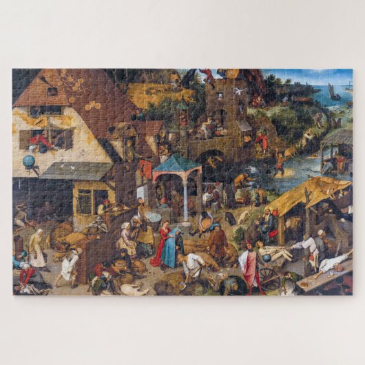 Puzzle Les proverbes hollandais | Pieter Bruegel l'Ancien (Horizontal)